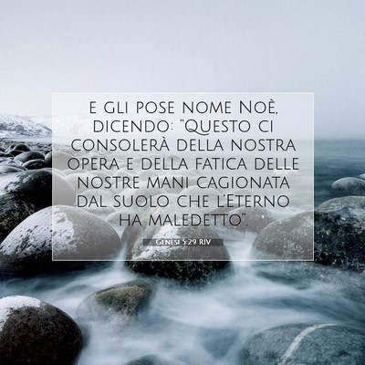 Genesi 5:29 Versetto della Bibbia Spiegato