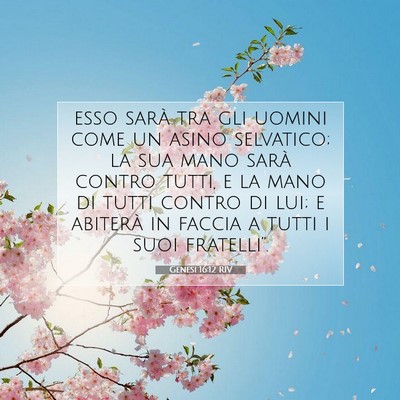 Genesi 16:12 Versetto della Bibbia Spiegato