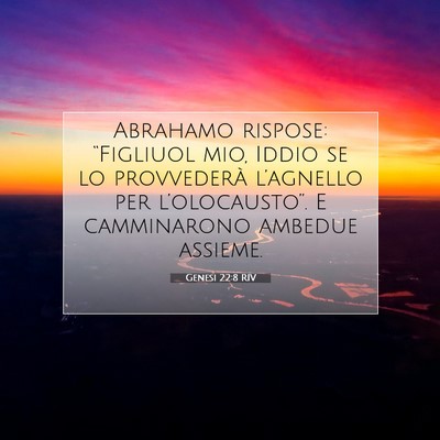 Genesi 22:8 RIV Immagine del Versetto della Bibbia