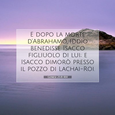 Genesi 25:11 RIV Immagine del Versetto della Bibbia