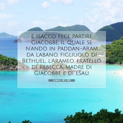 Genesi 28:5 RIV Immagine del Versetto della Bibbia