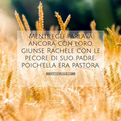 Genesi 29:9 Versetto della Bibbia Spiegato