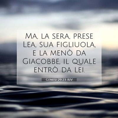 Genesi 29:23 RIV Immagine del Versetto della Bibbia