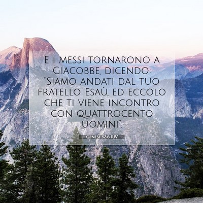 Genesi 32:6 RIV Immagine del Versetto della Bibbia