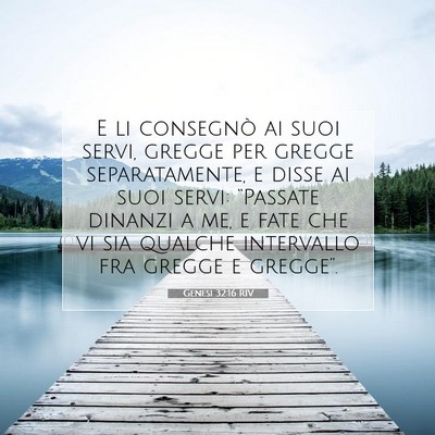Genesi 32:16 RIV Immagine del Versetto della Bibbia