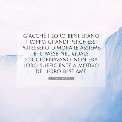 Genesi 36:7 RIV Immagine del Versetto della Bibbia