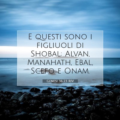 Genesi 36:23 RIV Immagine del Versetto della Bibbia