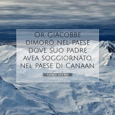 Genesi 37:1 Versetto della Bibbia Spiegato