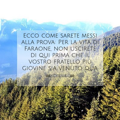 Genesi 42:15 Versetto della Bibbia Spiegato