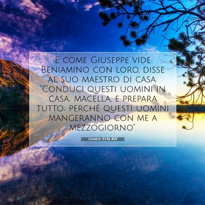 Genesi 43:16 RIV Immagine del Versetto della Bibbia
