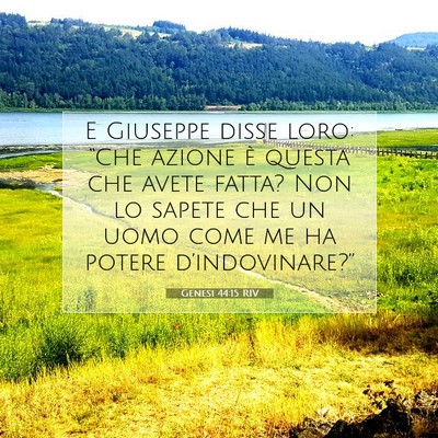 Genesi 44:15 Versetto della Bibbia Spiegato