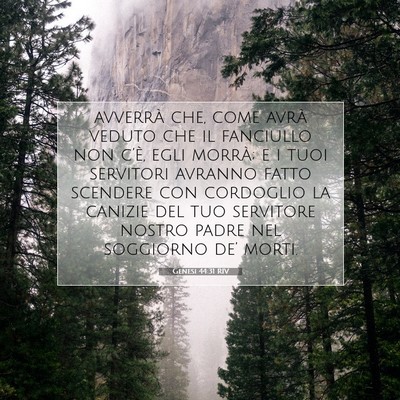 Genesi 44:31 Versetto della Bibbia Spiegato