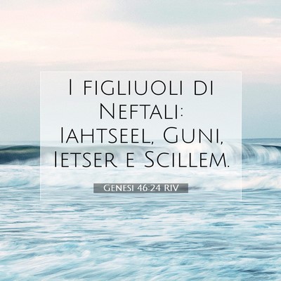 Genesi 46:24 Versetto della Bibbia Spiegato