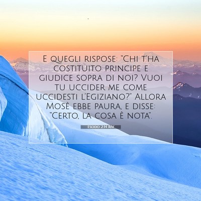 Esodo 2:14 Versetto della Bibbia Spiegato