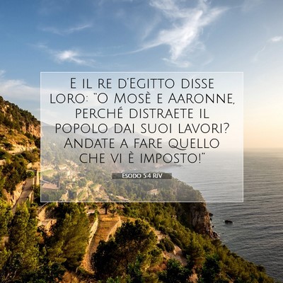 Esodo 5:4 RIV Immagine del Versetto della Bibbia