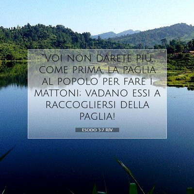 Esodo 5:7 RIV Immagine del Versetto della Bibbia