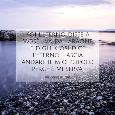 Esodo 8:1 RIV Immagine del Versetto della Bibbia