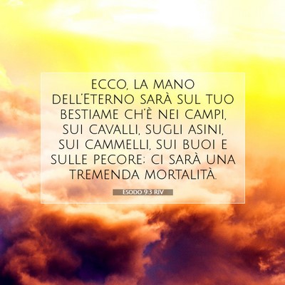 Esodo 9:3 Versetto della Bibbia Spiegato