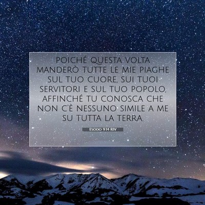 Esodo 9:14 Versetto della Bibbia Spiegato