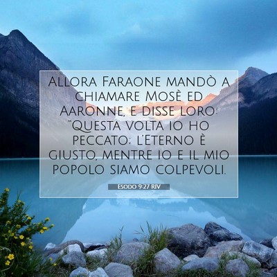 Esodo 9:27 Versetto della Bibbia Spiegato