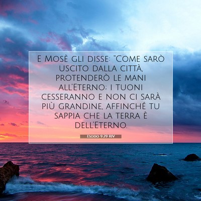 Esodo 9:29 Versetto della Bibbia Spiegato