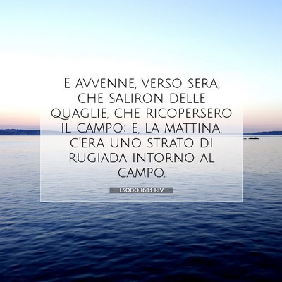 Esodo 16:13 Versetto della Bibbia Spiegato