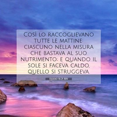 Esodo 16:21 Versetto della Bibbia Spiegato