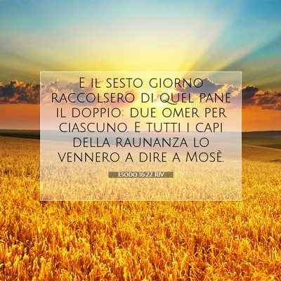 Esodo 16:22 Versetto della Bibbia Spiegato