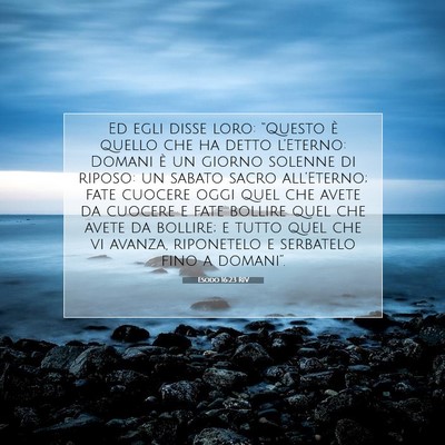 Esodo 16:23 Versetto della Bibbia Spiegato