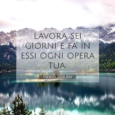 Esodo 20:9 Versetto della Bibbia Spiegato