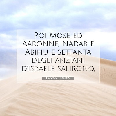 Esodo 24:9 Versetto della Bibbia Spiegato