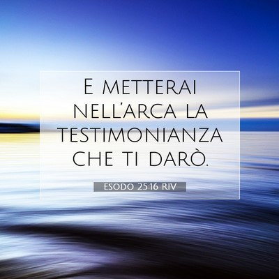 Esodo 25:16 Versetto della Bibbia Spiegato