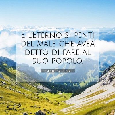 Esodo 32:14 RIV Immagine del Versetto della Bibbia