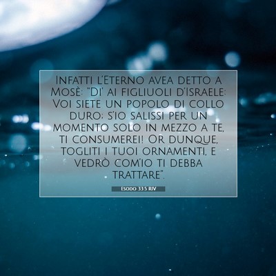 Esodo 33:5 Versetto della Bibbia Spiegato