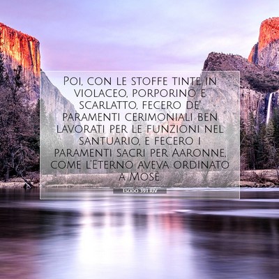 Esodo 39:1 Versetto della Bibbia Spiegato