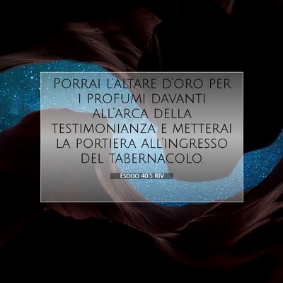 Esodo 40:5 RIV Immagine del Versetto della Bibbia