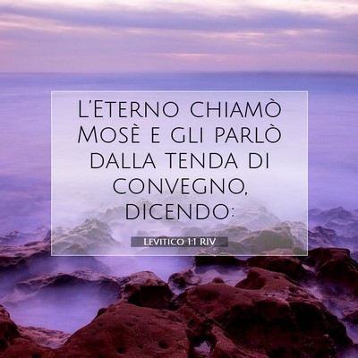 Levitico 1:1 Versetto della Bibbia Spiegato