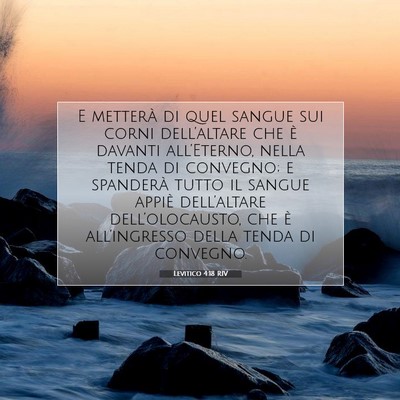 Levitico 4:18 RIV Immagine del Versetto della Bibbia