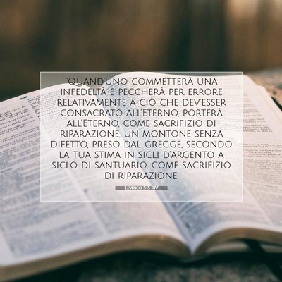 Levitico 5:15 Versetto della Bibbia Spiegato