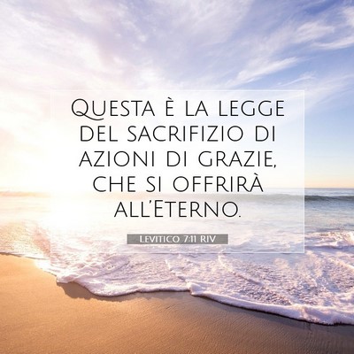 Levitico 7:11 RIV Immagine del Versetto della Bibbia