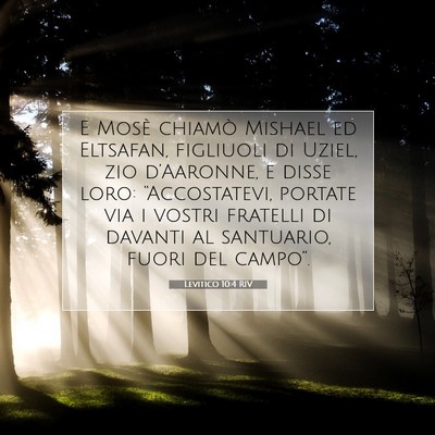 Levitico 10:4 Versetto della Bibbia Spiegato