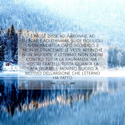 Levitico 10:6 Versetto della Bibbia Spiegato