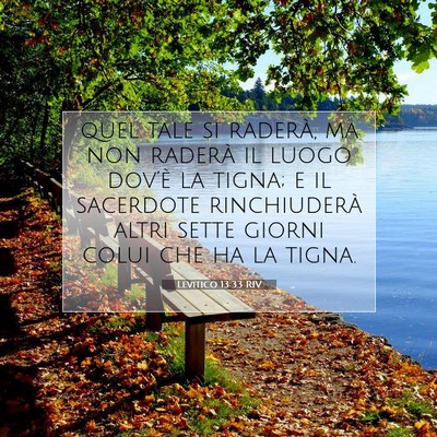 Levitico 13:33 Versetto della Bibbia Spiegato