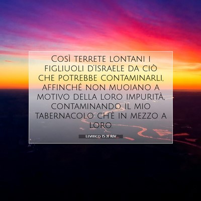 Levitico 15:31 Versetto della Bibbia Spiegato