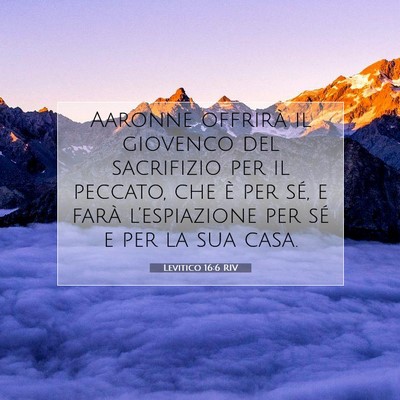Levitico 16:6 Versetto della Bibbia Spiegato
