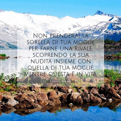 Levitico 18:18 Versetto della Bibbia Spiegato