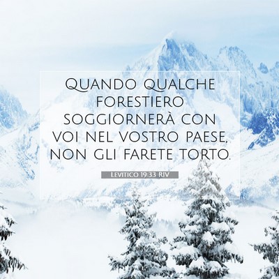 Levitico 19:33 Versetto della Bibbia Spiegato