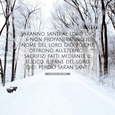 Levitico 21:6 Versetto della Bibbia Spiegato