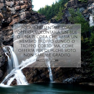 Levitico 22:23 Versetto della Bibbia Spiegato