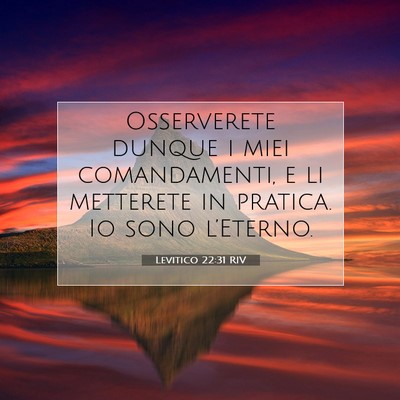 Levitico 22:31 RIV Immagine del Versetto della Bibbia